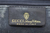 Authentic GUCCI Vintage Sherry Line Tote Hand Bag GG PVC Leather Navy 0880G