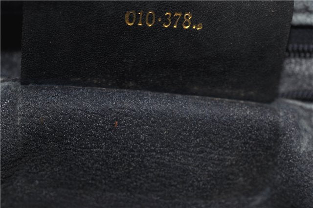 Authentic GUCCI Vintage Sherry Line Tote Hand Bag GG PVC Leather Navy 0880G