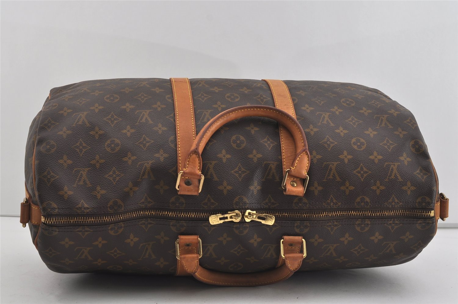 Authentic Louis Vuitton Monogram Keepall Bandouliere 50 M41416 Boston Bag 0880I
