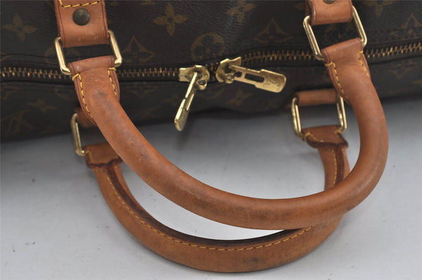 Authentic Louis Vuitton Monogram Keepall Bandouliere 50 M41416 Boston Bag 0880I