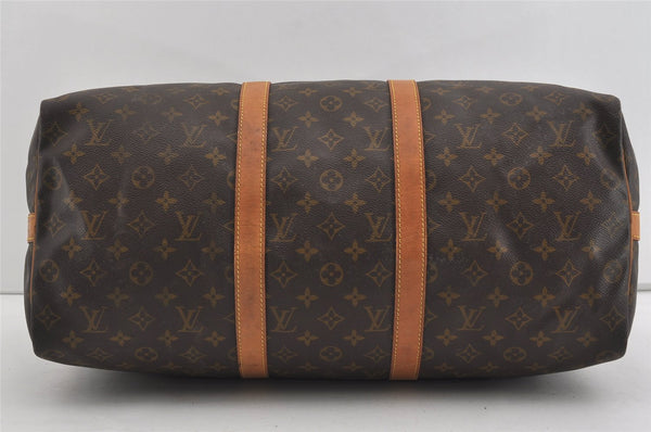 Authentic Louis Vuitton Monogram Keepall Bandouliere 50 M41416 Boston Bag 0880I