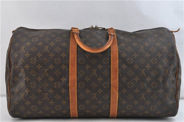 Authentic Louis Vuitton Monogram Keepall 55 Boston Bag M41424 LV 0881D