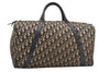 Authentic Christian Dior Trotter Hand Boston Bag Canvas Leather Blue 0881G