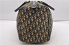 Authentic Christian Dior Trotter Hand Boston Bag Canvas Leather Blue 0881G