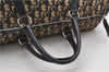 Authentic Christian Dior Trotter Hand Boston Bag Canvas Leather Blue 0881G