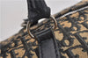 Authentic Christian Dior Trotter Hand Boston Bag Canvas Leather Blue 0881G