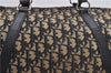 Authentic Christian Dior Trotter Hand Boston Bag Canvas Leather Blue 0881G