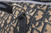 Authentic Christian Dior Trotter Hand Boston Bag Canvas Leather Blue 0881G