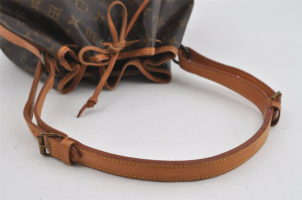 Authentic Louis Vuitton Monogram Petit Noe M42226 Shoulder Drawstring Bag 0881I