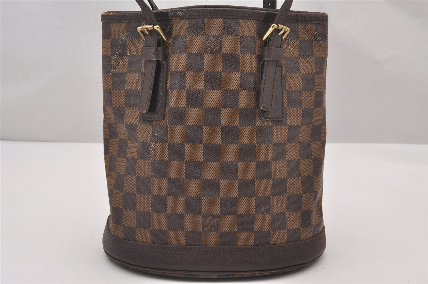Authentic Louis Vuitton Damier Marais Bucket Shoulder Tote Bag N42240 LV 0882I