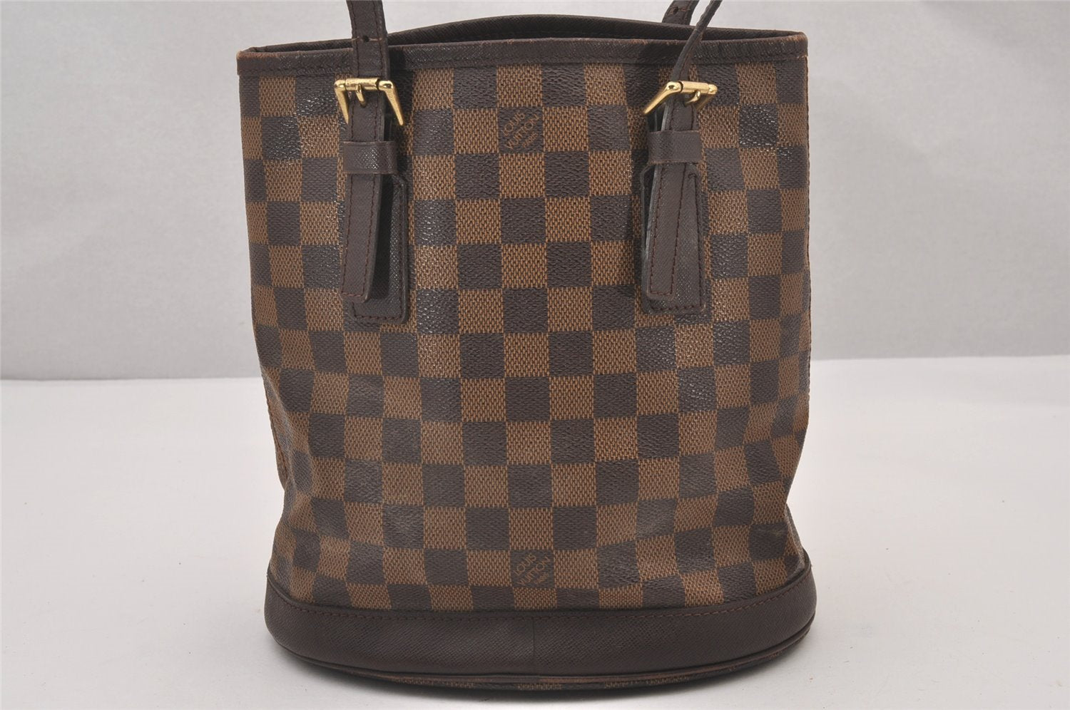 Authentic Louis Vuitton Damier Marais Bucket Shoulder Tote Bag N42240 LV 0882I