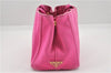 Authentic PRADA Canapa SS 2Way Shoulder Hand Bag Canvas Pink 0883G