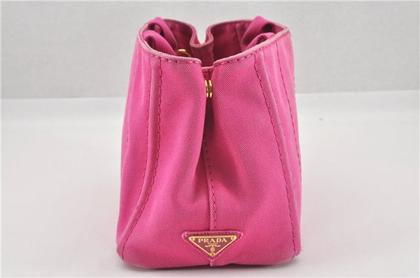 Authentic PRADA Canapa SS 2Way Shoulder Hand Bag Canvas Pink 0883G