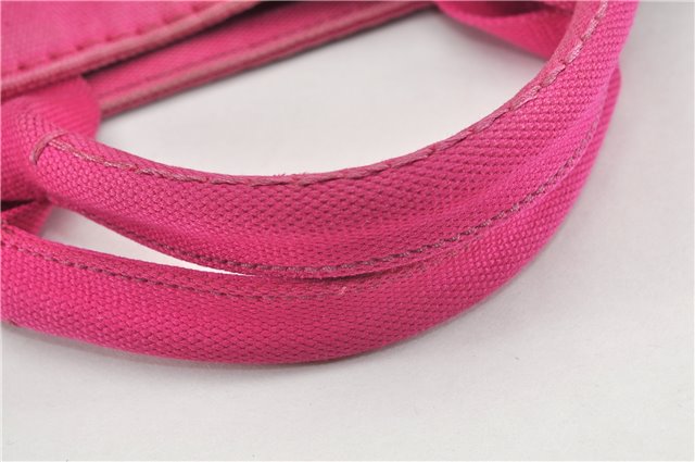 Authentic PRADA Canapa SS 2Way Shoulder Hand Bag Canvas Pink 0883G