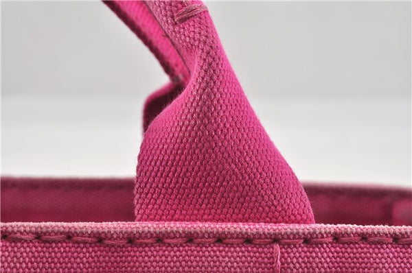 Authentic PRADA Canapa SS 2Way Shoulder Hand Bag Canvas Pink 0883G