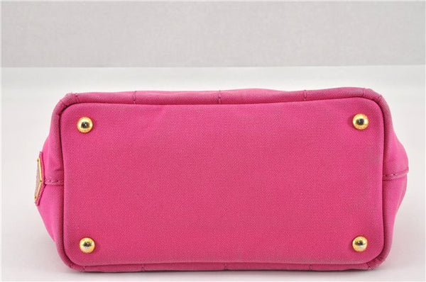 Authentic PRADA Canapa SS 2Way Shoulder Hand Bag Canvas Pink 0883G