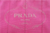Authentic PRADA Canapa SS 2Way Shoulder Hand Bag Canvas Pink 0883G
