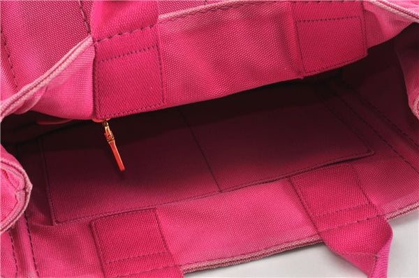 Authentic PRADA Canapa SS 2Way Shoulder Hand Bag Canvas Pink 0883G