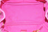 Authentic PRADA Canapa SS 2Way Shoulder Hand Bag Canvas Pink 0883G