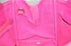 Authentic PRADA Canapa SS 2Way Shoulder Hand Bag Canvas Pink 0883G