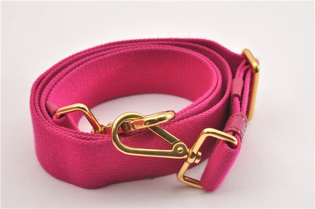 Authentic PRADA Canapa SS 2Way Shoulder Hand Bag Canvas Pink 0883G