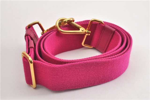 Authentic PRADA Canapa SS 2Way Shoulder Hand Bag Canvas Pink 0883G