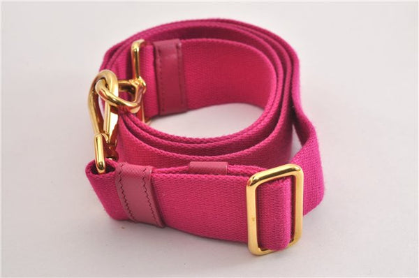 Authentic PRADA Canapa SS 2Way Shoulder Hand Bag Canvas Pink 0883G