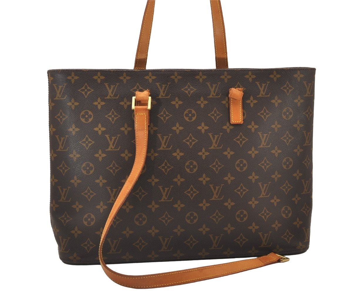 Authentic Louis Vuitton Monogram Luco Shoulder Tote Bag M51155 LV Junk 0883I