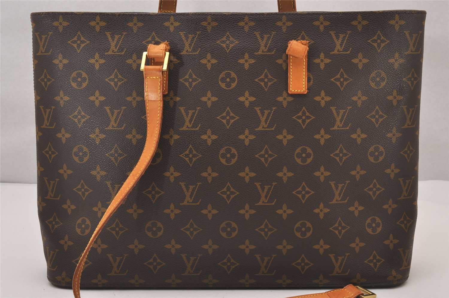 Authentic Louis Vuitton Monogram Luco Shoulder Tote Bag M51155 LV Junk 0883I