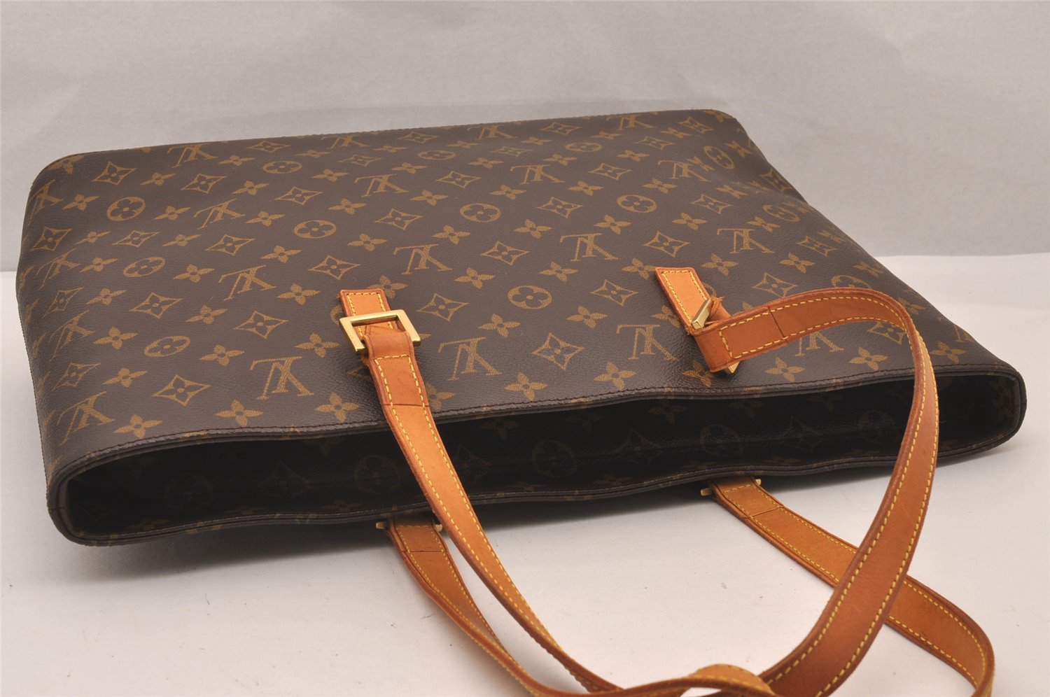 Authentic Louis Vuitton Monogram Luco Shoulder Tote Bag M51155 LV Junk 0883I