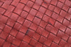 Authentic BOTTEGA VENETA Intrecciato Leather Shoulder Cross Body Bag Red 0884G