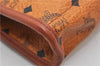 Authentic MCM Visetos Leather Vintage Clutch Hand Bag Purse Brown 0885G
