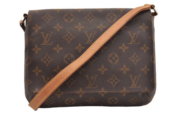Authentic Louis Vuitton Monogram Musette Tango Shoulder Bag M51257 LV 0885I