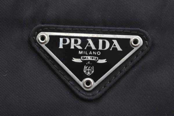Authentic PRADA Vintage Nylon Tessuto Shoulder Tote Hand Bag Purse Black 0886F