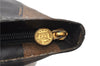 Authentic FENDI Vintage Pequin Hand Tote Bag Purse PVC Leather Brown Black 0886G