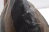 Authentic FENDI Vintage Pequin Hand Tote Bag Purse PVC Leather Brown Black 0886G