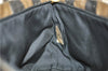 Authentic FENDI Vintage Pequin Hand Tote Bag Purse PVC Leather Brown Black 0886G