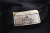 Authentic FENDI Vintage Pequin Hand Tote Bag Purse PVC Leather Brown Black 0886G