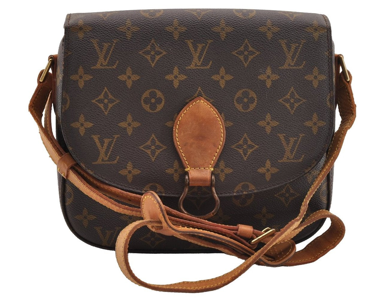 Authentic Louis Vuitton Monogram Saint Cloud GM M51242 Shoulder Cross Bag 0887I