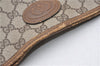 Authentic GUCCI Web Sherry Line Shoulder Tote Bag GG PVC Leather Brown 0888G