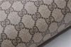 Authentic GUCCI Web Sherry Line Shoulder Tote Bag GG PVC Leather Brown 0888G