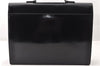 Authentic GUCCI Vintage Briefcase Business Bag Enamel Black 0889G