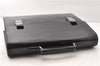 Authentic GUCCI Vintage Briefcase Business Bag Enamel Black 0889G