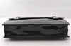Authentic GUCCI Vintage Briefcase Business Bag Enamel Black 0889G