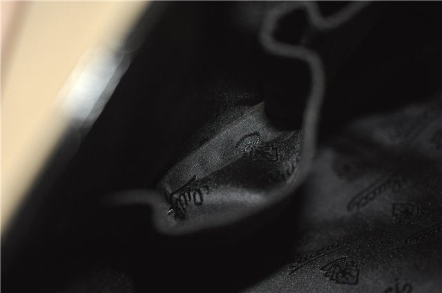 Authentic GUCCI Vintage Briefcase Business Bag Enamel Black 0889G