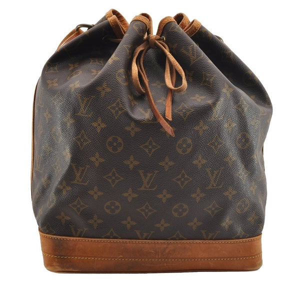 Authentic Louis Vuitton Monogram Noe Shoulder Drawstring Bag M42224 LV 0889I