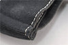 Authentic HERMES Deauville PM Hand Tote Bag Canvas Black 0890G