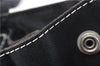 Authentic HERMES Deauville PM Hand Tote Bag Canvas Black 0890G