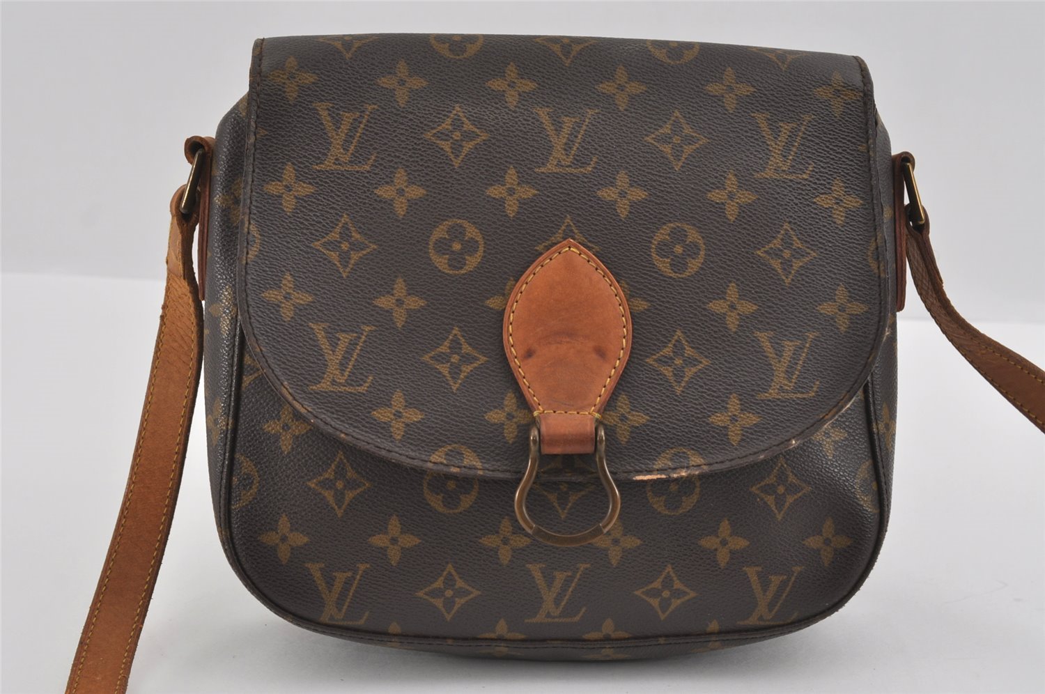 Authentic Louis Vuitton Monogram Saint Cloud GM M51242 Shoulder Cross Bag 0890I