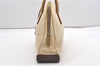 Authentic PRADA Vintage Canvas Leather Shoulder Tote Bag Purse Beige 0891G